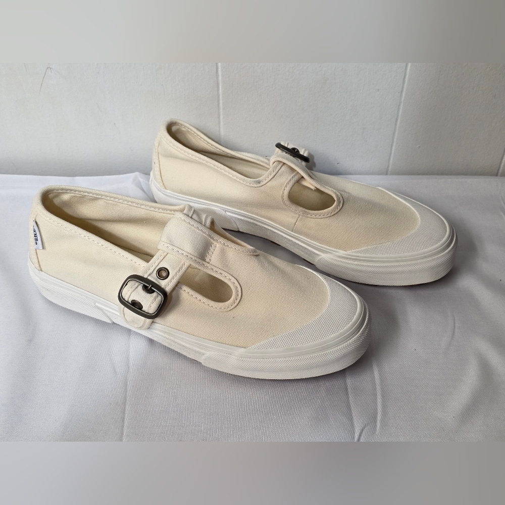 Vans White Platform Mary Jane Sneakers - Picture 9 of 10